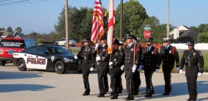Officer in Madison Police Department and Madison Fire and Rescue Department led a 9/11 remembrance ceremony at Fire Station 2. (CONTRIBUTED) 