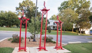 During Artventure on Sept. 19, children can visit sites in Madison on the SPACES Sculpture Trail. The sculpture in this photograph stands on Main Street. (CONTRIBUTED)