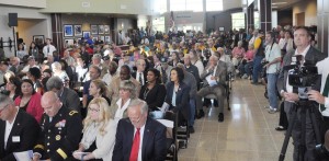A standing-room-only crowd attended the ribbon cutting on Oct. 14 for the new Huntsville Veterans Administration Medical Center. (CONTRIBUTED)