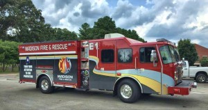 Madison Fire and Rescue Department's new E-One Cyclone fire engine is 34 feet long and cost $541,000. (CONTRIBUTED) 