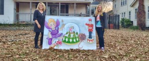 Lisa and Ella Waddell's "Nutcracker Toys" card is on display on Church Street for Christmas Card Lane. CONTRIBUTED