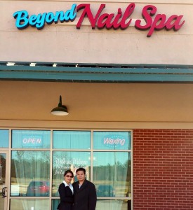 Owner Joe Mai and manager Kim welcome customers at Beyond Nail Spa. CONTRIBUTED