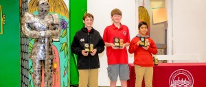 In the 9-12 section, place-winners in Winter Knights Scholastic Chess Tournament were Boone Ramsey, from left, Jenson Wilhelm and Om Badhe. CONTRIBUTED