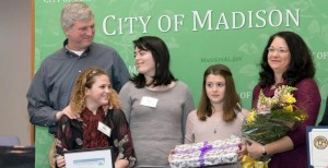 Matt and Becky Ramsey and their children, Emily Womble, Boone, Lucy and Kate are the 2016 Madison Family of the Year. RECORD PHOTOS/JEN FOUTS-DETULLEO