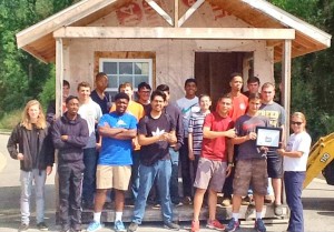 James Clemens Construction Academy has earned Business Industry Certification (BIC), the culmination of two years of hard work by administrators, teachers and students. Construction Academy students are shown with their 'tiny house' project. CONTRIBUTED