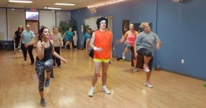 Ricky Fernandez, or 'Tricky Ricky' on the "Mojo Show" on WZYP-104.3, wore 1980s' Jazzercise garb when he visited a Jazzercise class in Madison. CONTRIBUTED