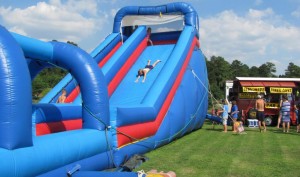 A giant inflatable water slide will be one attraction at the Stars and Stripes Forever 4th of July Celebration at Dublin Park. CONTRIBUTED
