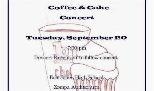 Bob Jones High School Chorus will present its Coffee & Cake Concert on Sept. 20. CONTRIBUTED