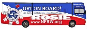 National Federation of Republican Women leaders and their red-white-and-blue bus named “Rosie” will visit Madison. CONTRIBUTED