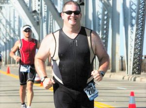 Major Richard Tuggle completed the Ironman distance race at Ironman Louisville, three half-distance races and several Olympic and Sprint races. CONTRIBUTED