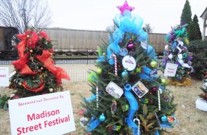 Christmas trees decorated by local businesses and clubs and the annual Madison Christmas Parade are only a couple of seasonal events planned for downtown Madison. RECORD PHOTO/Gregg L. Parker 