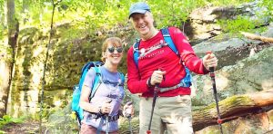 Dennis James received the "Hero Among Us" Award from St. Jude Children's Research Hospital in Memphis, Tenn. In this photo, he and wife Mary Pat are training to climb Mount Kilimanjaro in Tanzania, Africa to raise funds for St. Jude. CONTRIBUTED