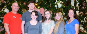 The Keenan family: Michael, (back, from left), Conner, Erin (front, from left), Gillian, Kaitlyn and Patricia. CONTRIBUTED