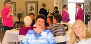Anne Williams, at left, and Linda Seaton were among guests who celebrated Madison Women’s Club’s 25th anniversary at Highland Lakes clubhouse. CONTRIBUTED