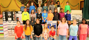 These fifth- and sixth-graders at Horizon Elementary School submitted projects that earned honors in the annual Horizon Science Fair. CONTRIBUTED